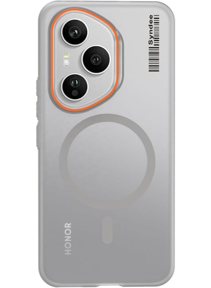 سيندي جراب هاتف محمول شفاف غير لامع مقاوم للاصفرار، بغطاء كامل، مصنوع من البولي كربونات، بلون رمادي دخاني، مناسب لهاتف Honor 400 Pro 5G. - Image 5